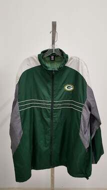 Vintage Green Bay Packers NFL Team Apparel Reebok Windbreaker - Size XL